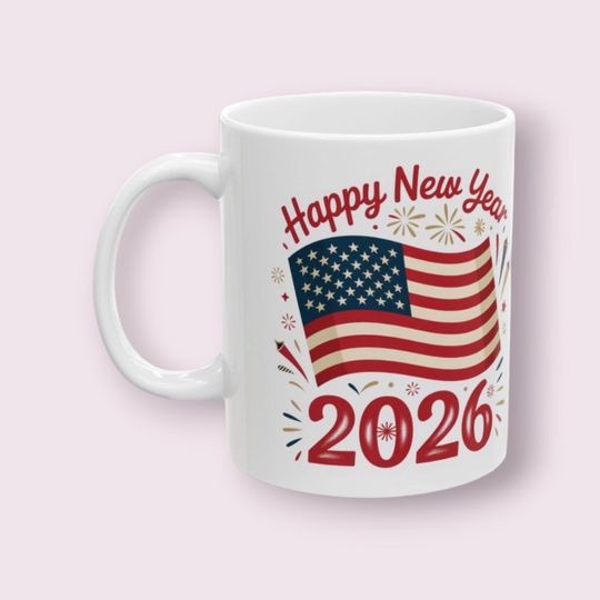 Happy New Year 2026 Celebration Mug | Ceramic Coffee Cup