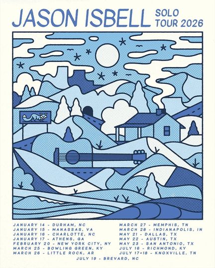 Jason Isbell's 2026 tour Poster