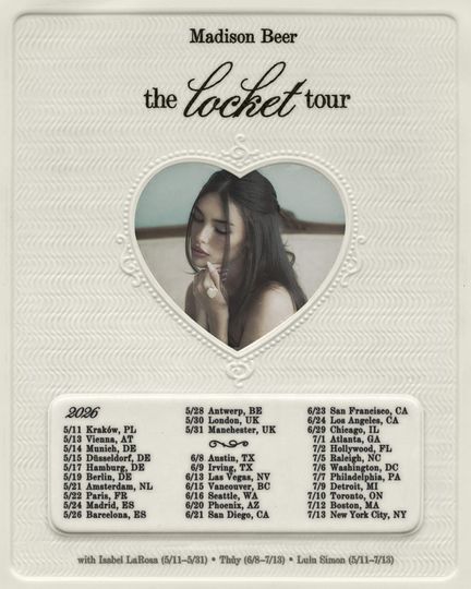Custom Poster - Madison Beer Presale Code 2026 for The Locket Tour Poster