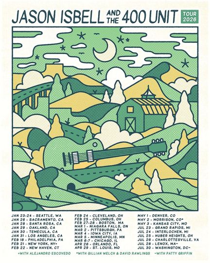 Jason Isbell's 2026 tour Poster