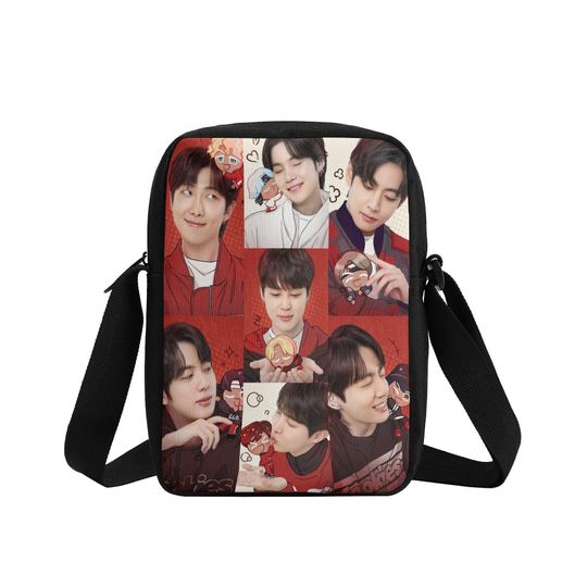 BTS Kpop Boy Band Crossbody Bag, Bangtan Boys Crossbody Bag, Arirang Army Bag, K-Pop BTS Merch, BTS Lover Gift