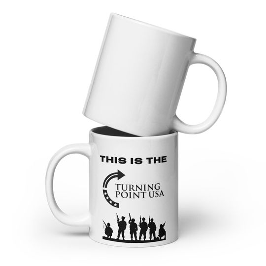 Turning Point Military Hype White glossy mug