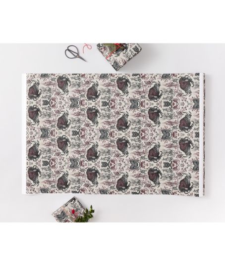 Krampus Wrapping Paper | Dark Holiday Folklore | Alternative Xmas Spooky