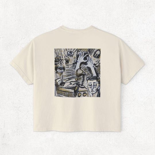 Abstract Art Boxy Tee: Women's Graphic Design Shirt