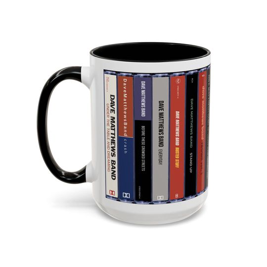 Dave Matthews Band Cassette Mug, Music Lover Gift, Accent Coffee Cup