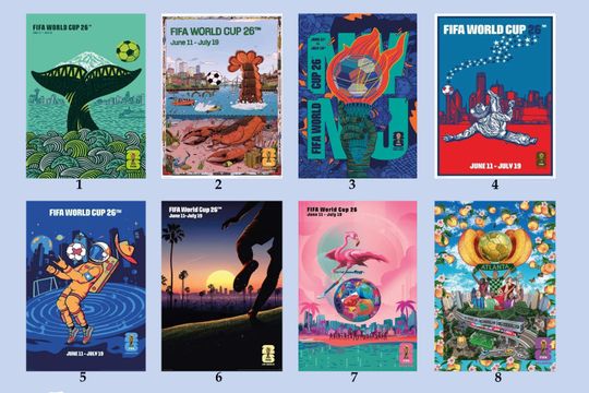 FIFA World Cup 2026 Cityscapes Poster, Home Decor