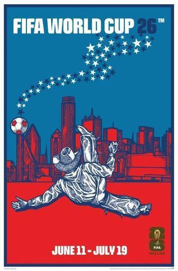 FIFA World Cup 2026 Cityscapes Poster, Home Decor