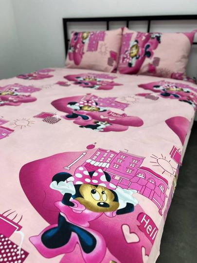 Pink Minnie Mouse Cotton Percale Bedding Set