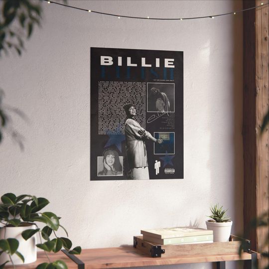 Billie Matte Poster | Hit Me Hard and Soft Inspired Art Print | Minimalist Music Wall Decor | Premium Vertical Poster