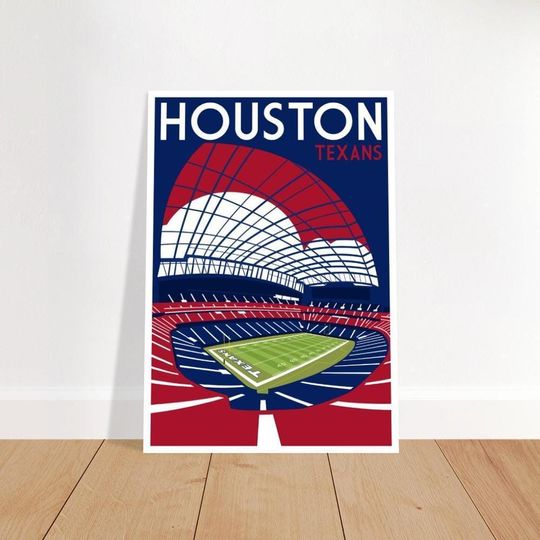 Houston Texans Stadium Retro Art Poster