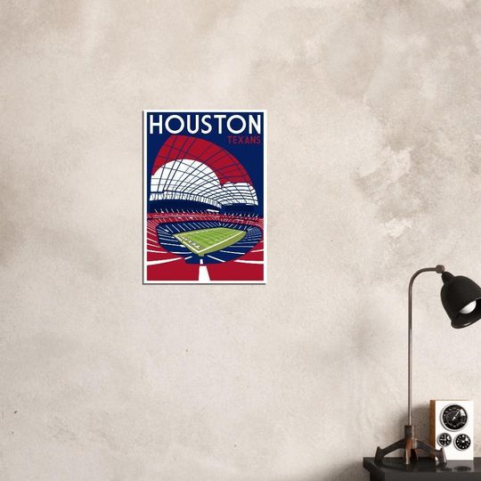 Houston Texans Stadium Retro Art Poster