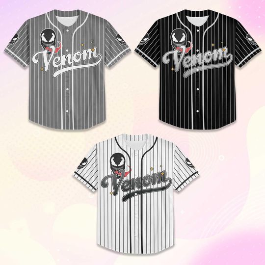 Personalized Venom Baseball Jersey, Custom Fan Gift