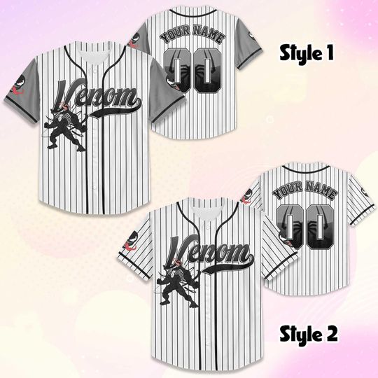 Personalized Venom Baseball Jersey, Custom Avengers Fan Gift