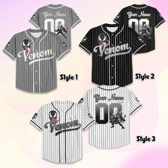 Personalized Venom Baseball Jersey, Custom Fan Gift