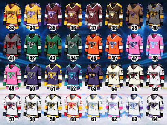 Custom Ice Hockey Jersey Personalized Team Name and Number Long Sports Uniform