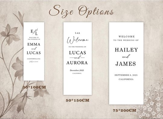 Personalized Wedding Welcome Sign | Custom Linen Fabric Banner for Ceremony or Reception | Rustic Boho Wedding Decoration