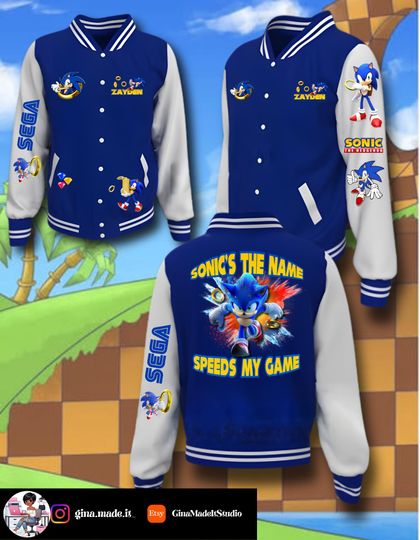 Sonic Speed Meets Street Style | Custom Sonic the Hedgehog  Jacket