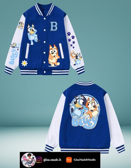BlueyDad Varsity Jacket for Kids