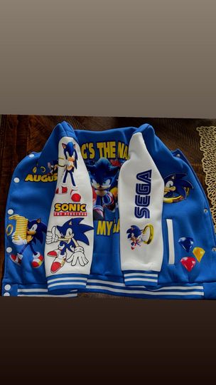 Sonic  poket mons  Mario Youth Varsity Jacket
