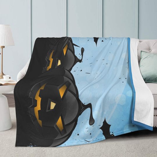 Halloween pumpkins fleece blanket