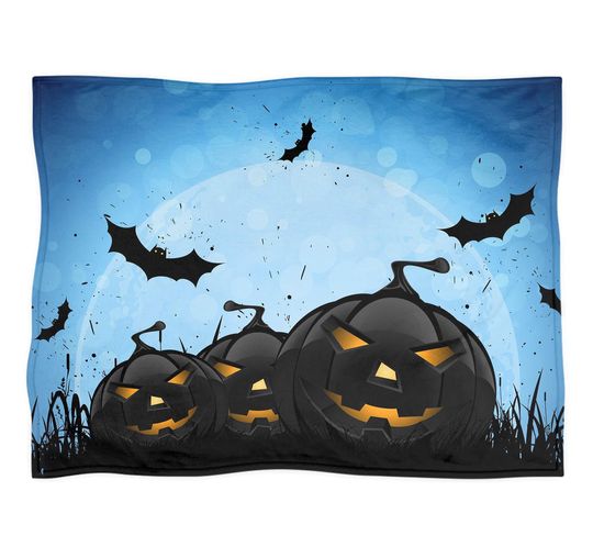 Halloween pumpkins fleece blanket