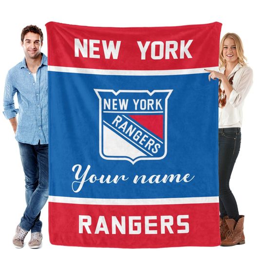 New York Personalized Flannel Blankets,Hockey Fan Gift