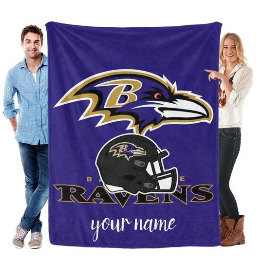 Baltimore Ravens Personalized Fleece Blanket - Football Gift