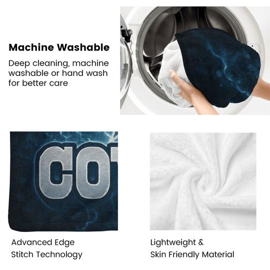 Personalized Dallas Cowboys Flannel Blanket, Football Gift