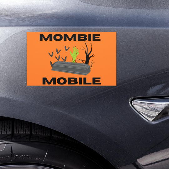 Mombie Mobile Car Magnet - Funny Halloween Mom Car Decal