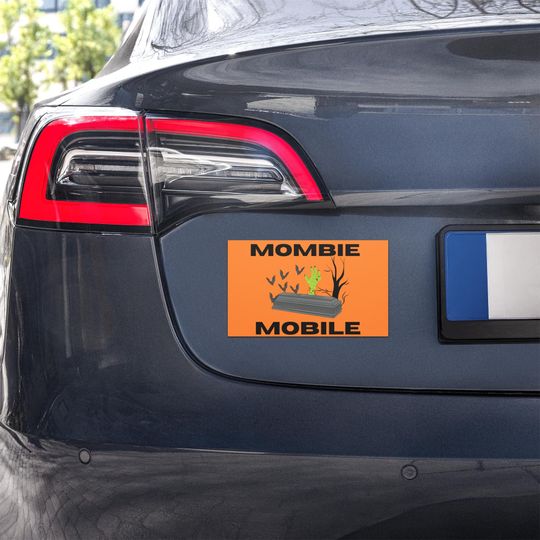 Mombie Mobile Car Magnet - Funny Halloween Mom Car Decal