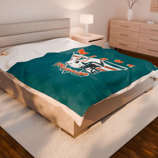 Miami Dolphins Throw Blanket -