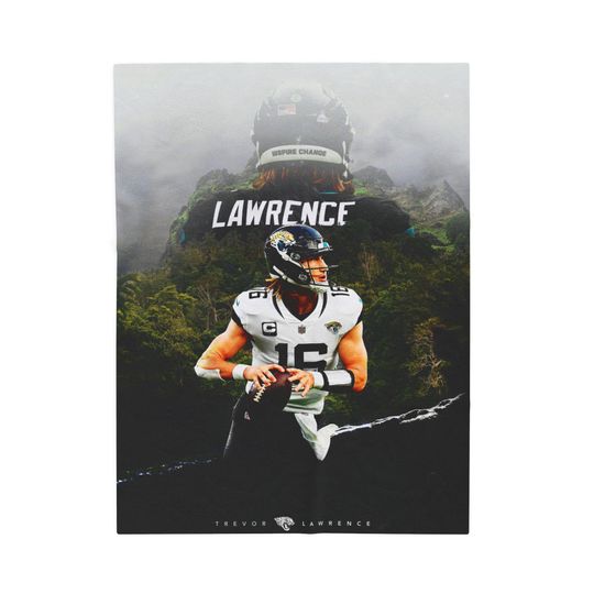 Trevor Lawrence Jaguars Throw Blanket
