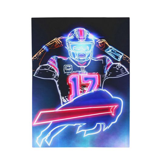 Josh Allen Buffalo Throw Blanket