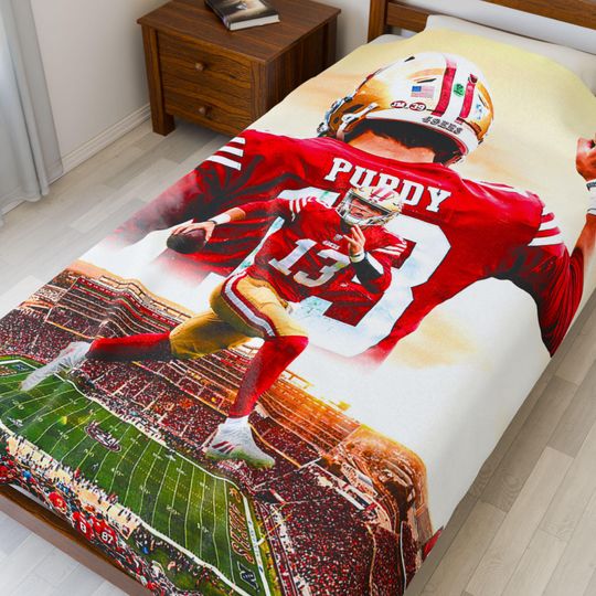 Brock Purdy 49ers Throw Blanket