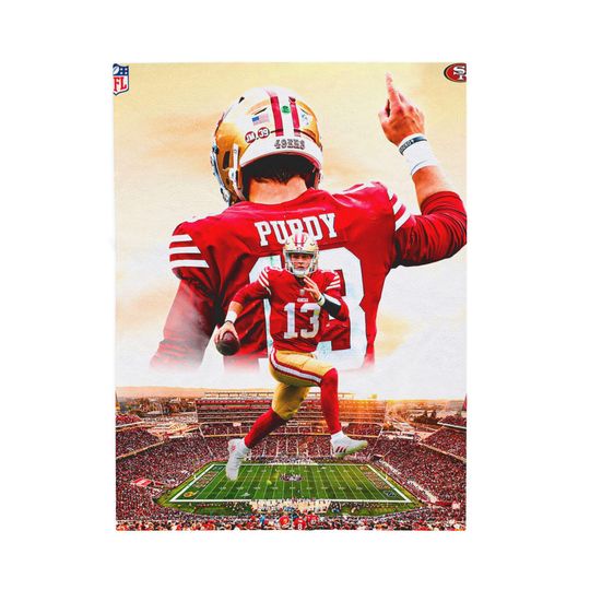 Brock Purdy 49ers Throw Blanket