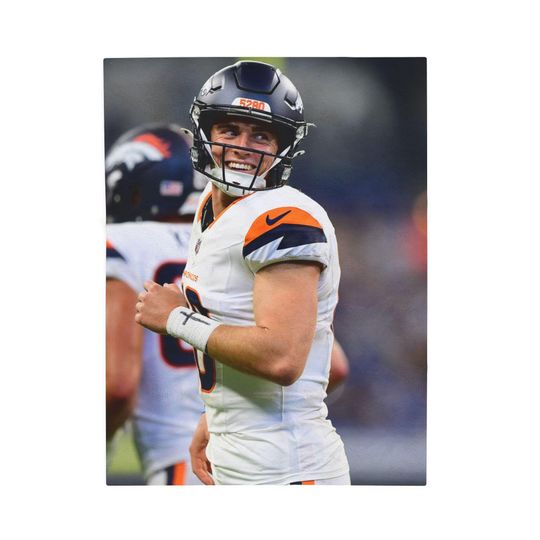 Bo Nix Broncos Throw Blanket