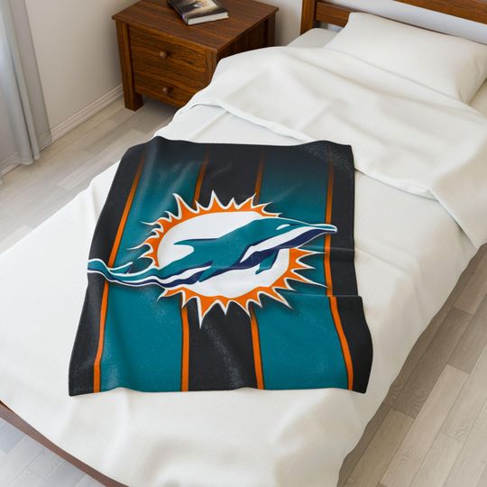 Miami Dolphins Throw Blanket