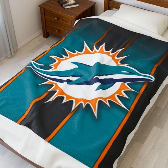 Miami Dolphins Throw Blanket