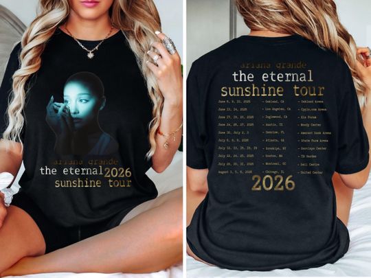 Ariana Eternal Sunshine Tour Shirt: Vintage Pop Concert Tee