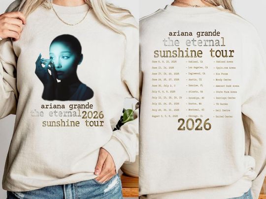 Ariana Eternal Sunshine Tour Shirt: Vintage Pop Concert Tee