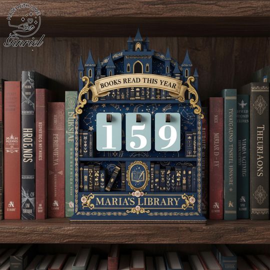 Personalized Book Tracker, Books Read This Year Counter, Custom Library Decor