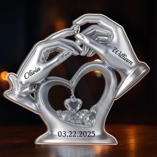 Personalized Acrylic Anniversary Plaque  Wedding Gift for Couple