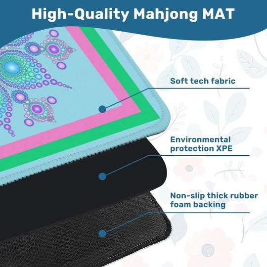 Mandala Beads Mahjong Mat: Mahj Game Tabletop