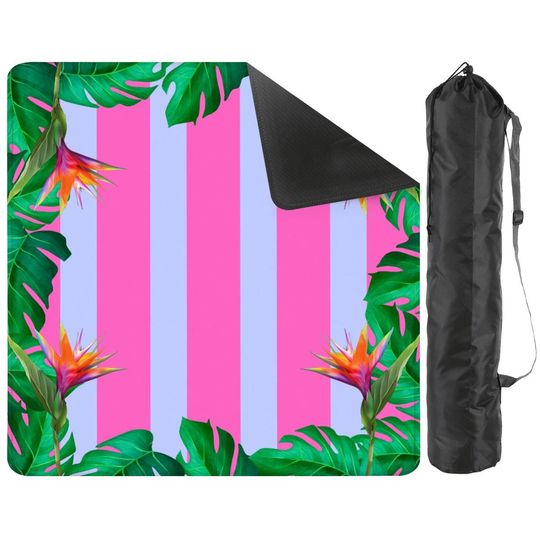 Birds of Paradise Mahjong Mat with Printed Mahj