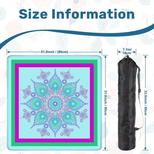 Purple Mandala Beads Mahjong Mat