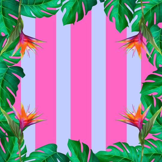 Birds of Paradise Mahjong Mat with Printed Mahj