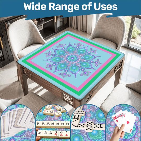 Mandala Beads Mahjong Mat: Mahj Game Tabletop