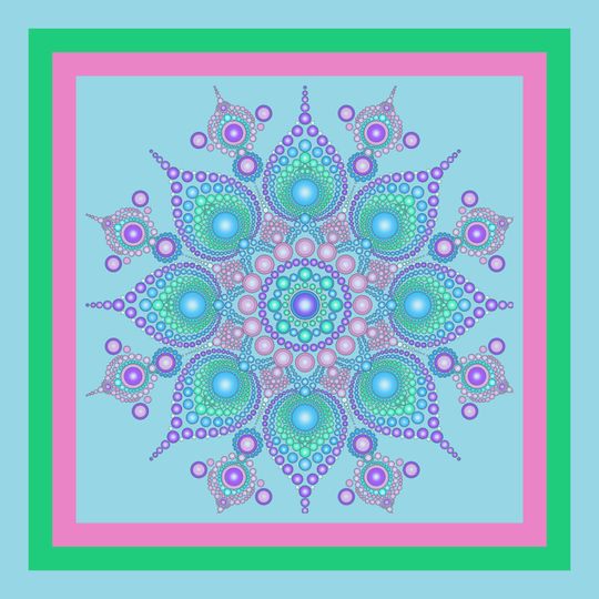 Mandala Beads Mahjong Mat: Mahj Game Tabletop