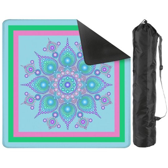 Mandala Beads Mahjong Mat: Mahj Game Tabletop