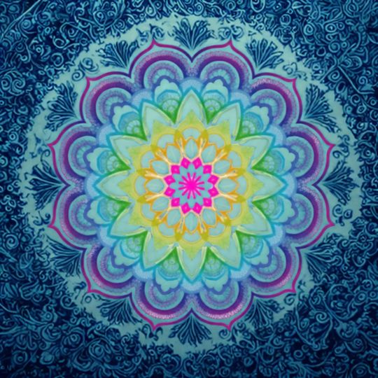 Mandala Mahjong Mat: Multi-Color Floral Mahj Game Tabletop